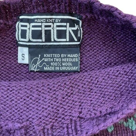 Berek Wool Sweater Farmcore Picket Fence Rooster Knit Cottagecore Size Small - Picture 4 of 9